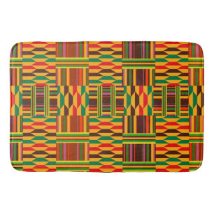 Buntes Kente Badematte