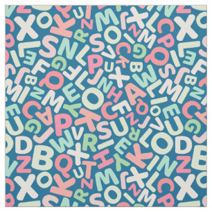 buntes Kinderalphabet am Hof Stoff