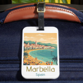 Buntes Klassisches Marbella Spanien Reise Elegante Gepäckanhänger