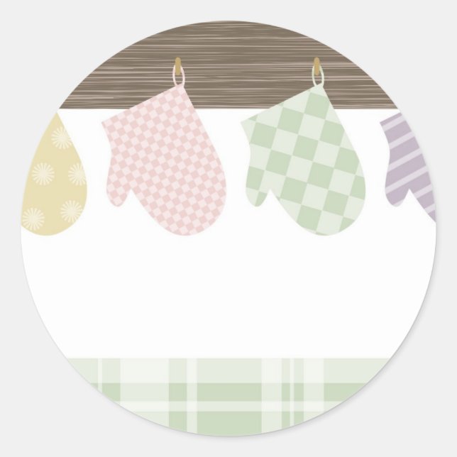 buntes kochendes Backenofen-Mittgeschenk-Umbau Runder Aufkleber (Vorderseite)