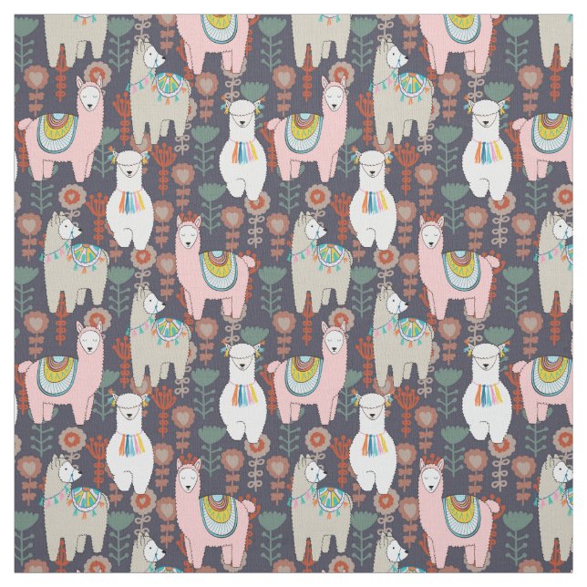 Buntes Lama-Muster Stoff (Muster)