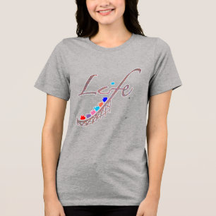 Buntes Leben ist eine Achterbahn Tri-Blend Shirt
