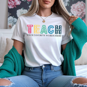 Buntes Lehrer-Shirt, individuelles Zitat als Gesch T-Shirt