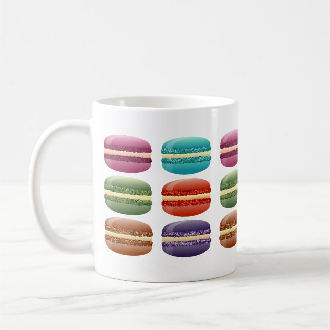 Buntes Macarons Kaffeetasse (Links)