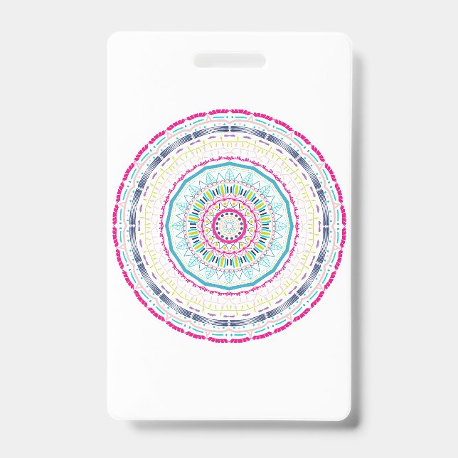 buntes Mandala Ausweis (Vorderseite)