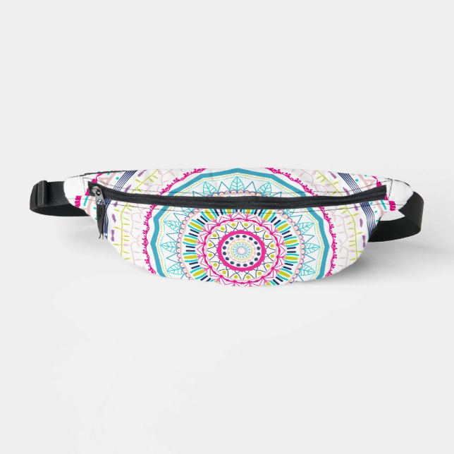 buntes Mandala Bauchtasche (Vorderseite)