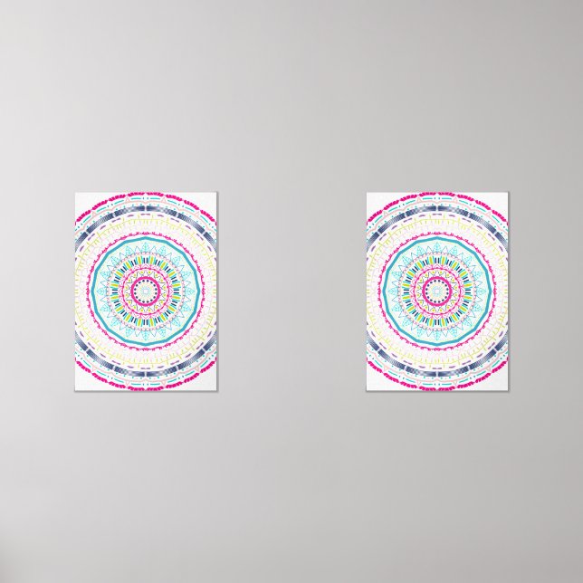 buntes Mandala Bilderwand Sets (Vorderseite)