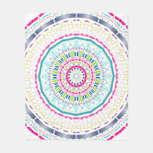 buntes Mandala Fleecedecke