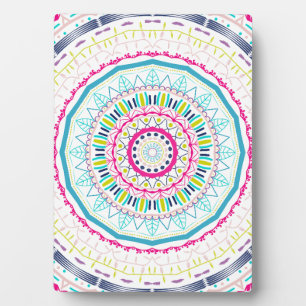 buntes Mandala Fotoplatte