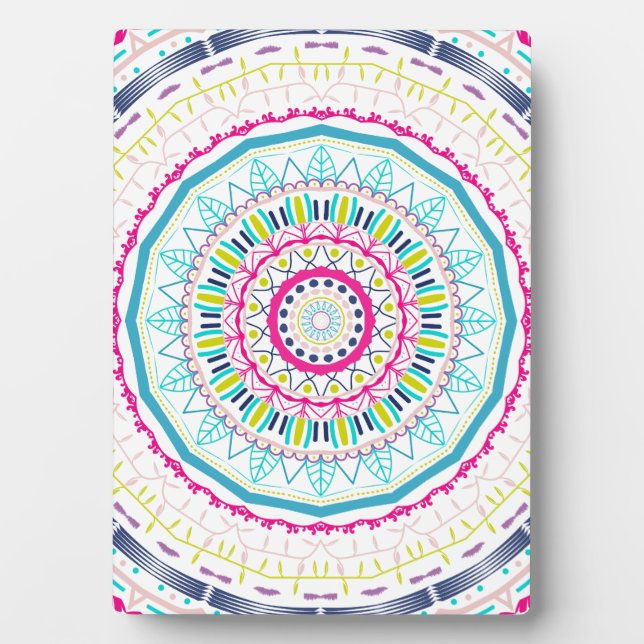 buntes Mandala Fotoplatte (Vorderseite)