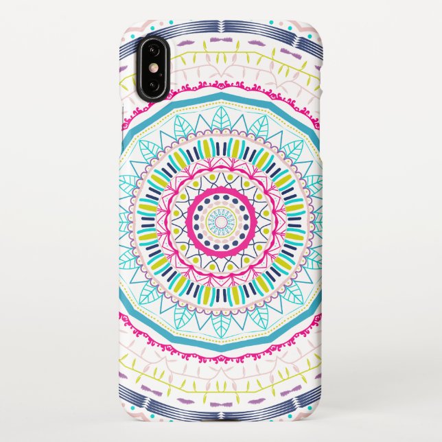 buntes Mandala iPhone Hülle (Rückseite)