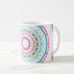 buntes Mandala Kaffeetasse
