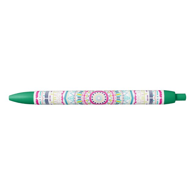 buntes Mandala Kugelschreiber (Vorderseite)