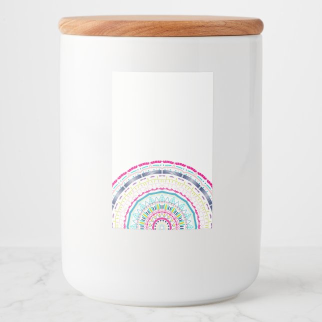 buntes Mandala Lebensmitteletikett (Vorderseite)