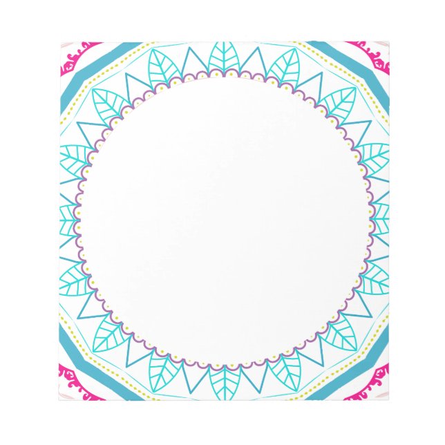 buntes Mandala Notizblock (Vorderseite)