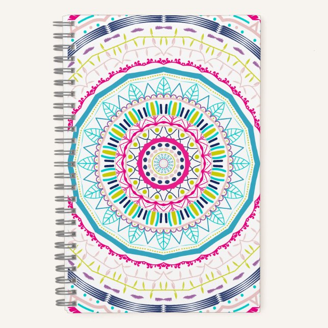 buntes Mandala Notizbuch (Vorderseite)