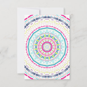 buntes Mandala RSVP Karte