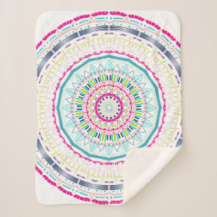 buntes Mandala Sherpadecke