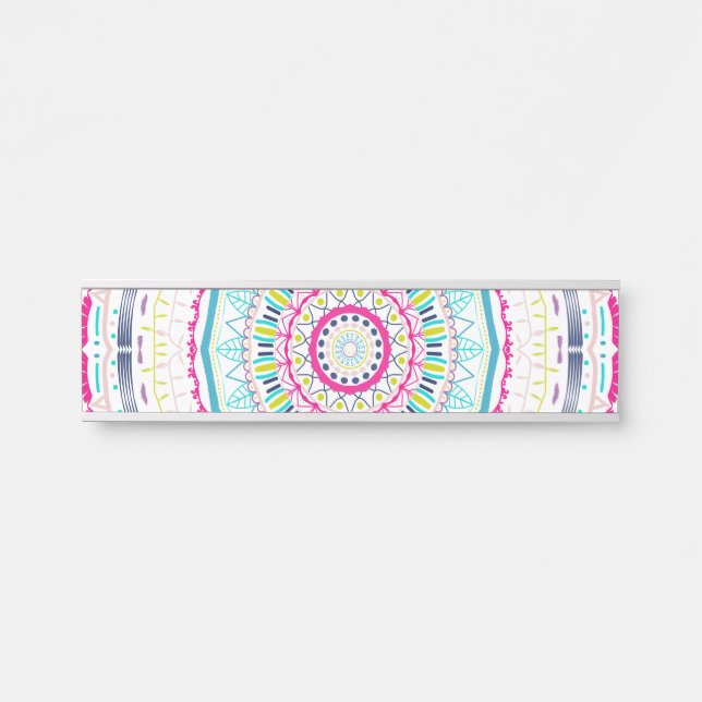 buntes Mandala Türschild (Vorderseite )