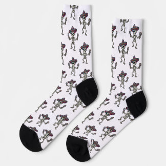 Buntes mexikanisches Skelett Socken