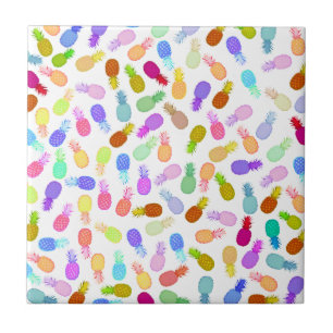 Buntes modernes Ananasmuster des Aquarells Fliese
