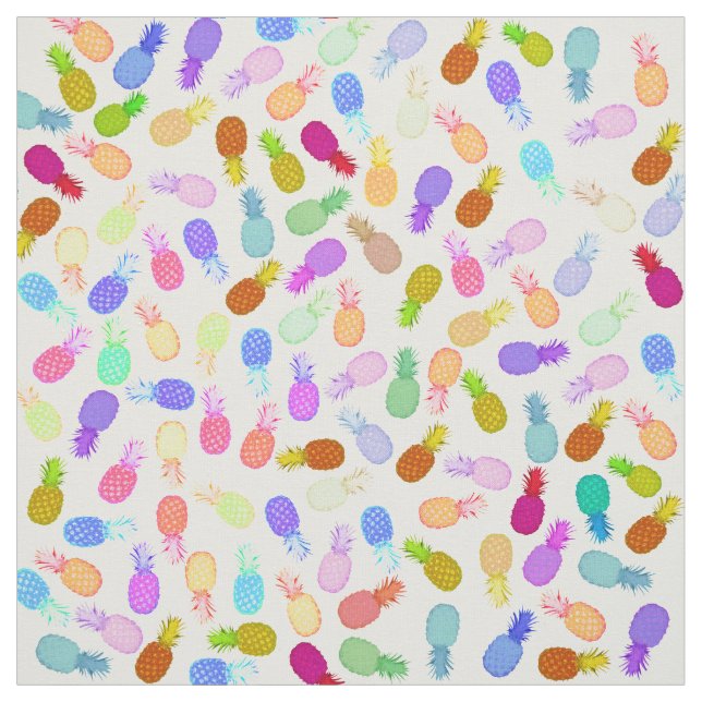Buntes modernes Ananasmuster des Aquarells Stoff (Muster)