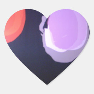 Buntes modernes Muster Punkte Kunst Druck Herz-Aufkleber