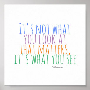 buntes, modernes Thoreau Zitat Poster