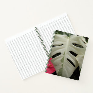 Buntes Monstera-Blatt Botanisch Notizbuch