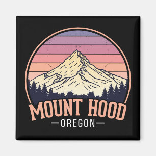 Buntes Mount Hood Oregon – Retro Reise Magnet