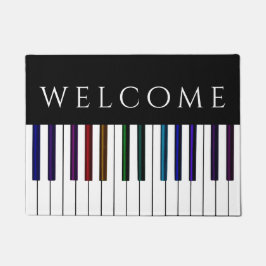 Buntes Musik-Klavier befestigt festliches Fußmatte