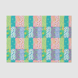 Buntes Muster-Patchwork Seidenpapier