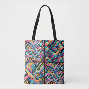 Buntes Neon-Helles Abstraktes 90er Musterdruck
