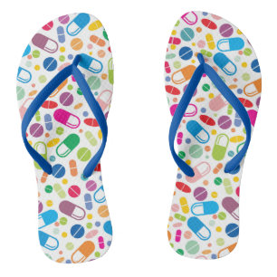 Buntes Neondrogen-Muster Flip Flops