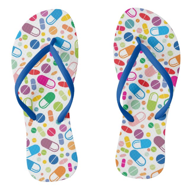 Buntes Neondrogen-Muster Flip Flops (Fußbett)