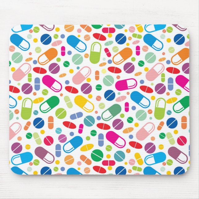 Buntes Neondrogen-Muster Mousepad (Vorne)