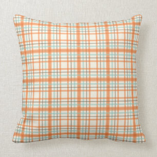 Buntes orange kariertes Throw-Kissen Kissen