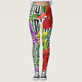 Buntes Orchideen-Blumenwatercolor-Muster Leggings