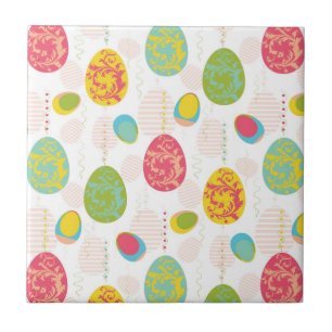 Buntes Osterei-Muster Fliese