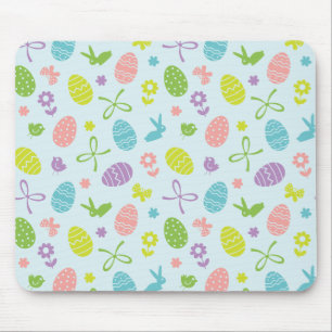 Buntes Ostern-Frühlings-Muster   Mousepad