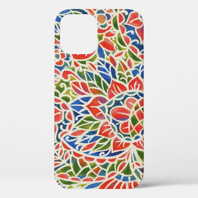 Buntes Paisley-Druck-Batik-Muster Case-Mate iPhone Hülle (Rückseite)