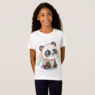 Buntes Panda-Cartoon-T-Shirt-Design T-Shirt