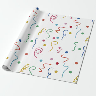 Buntes Party-Konfetti-Muster Geschenkpapier