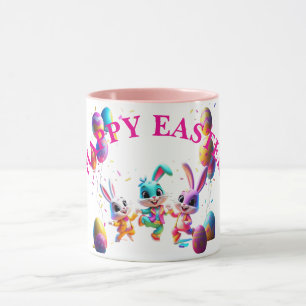 Buntes Party zum Tanzen Osterbrunnes Tasse