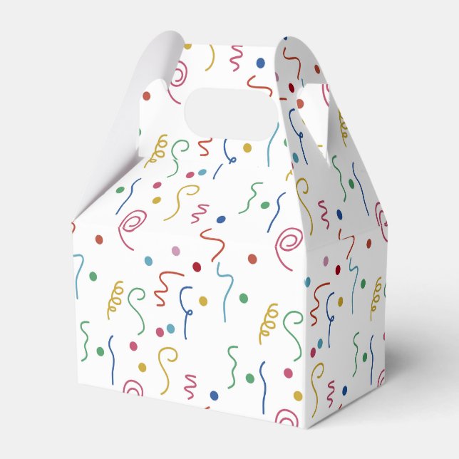 Buntes Partybuntkonfetti-Muster Geschenkschachtel (Vorderseite)