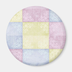 Buntes Pastell-Patchwork Magnet
