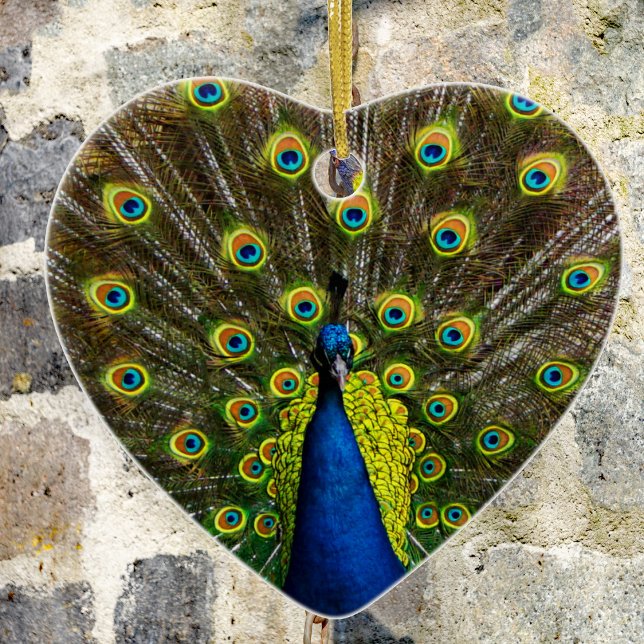Buntes Pfau Keramik Ornament (Von Creator hochgeladen)