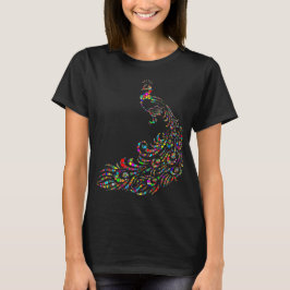Buntes Pfau T-Shirt