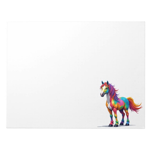 Buntes Pferd Notizblock (Vorderseite)
