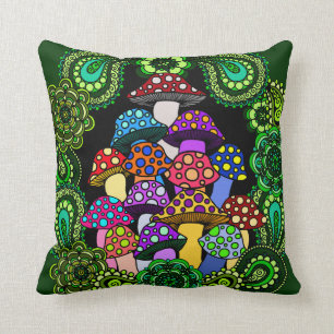 Buntes Pilz-Kissen Kissen